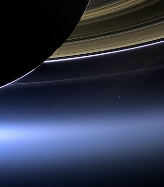 Earth photo from Saturn