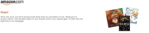 Amazon outage page