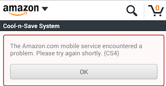 Amazon android app down
