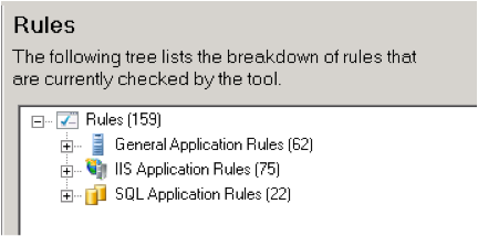 Microsoft Web Application Configuration Analyzer rule types