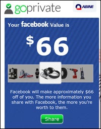 How much money is Facebook making off you?