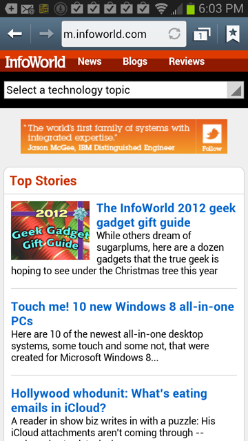 InfoWorld on Android 4.1