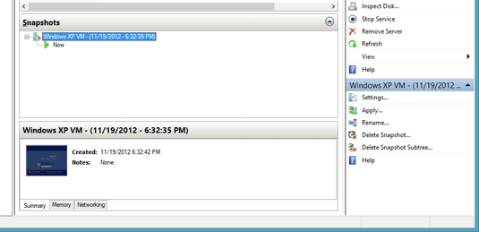 Multiple snapshots can degrade the performance of your VM, so use only as many as you truly need.