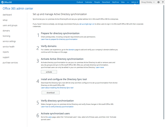 Office 365 Active Directory synchronization