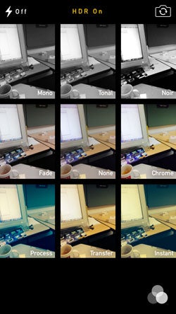 iPhone 5s Camera app's lighting effects