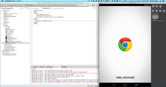 MobileChromeApps and Android Developer Tools