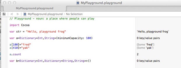 Swift playground