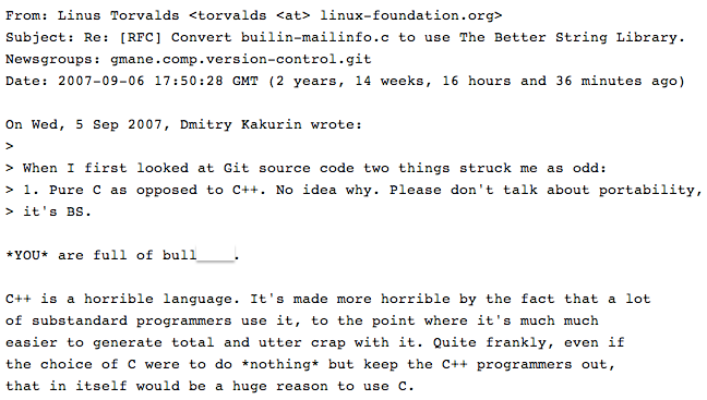 Linus Torvalds email