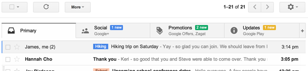 New Sort Feature in Gmail