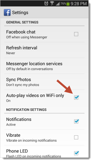 Disable Facebook Autoplay Videos Android Devices
