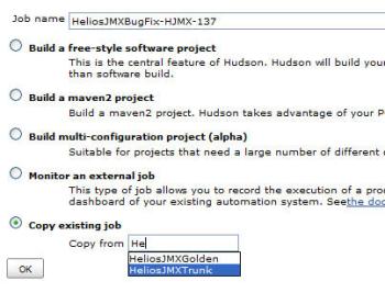 Creating a new job as a copy of an existing job