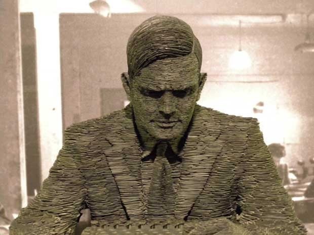Photo of a sculpture of Alan Turing