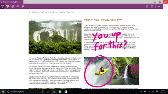 Microsoft Edge annotations