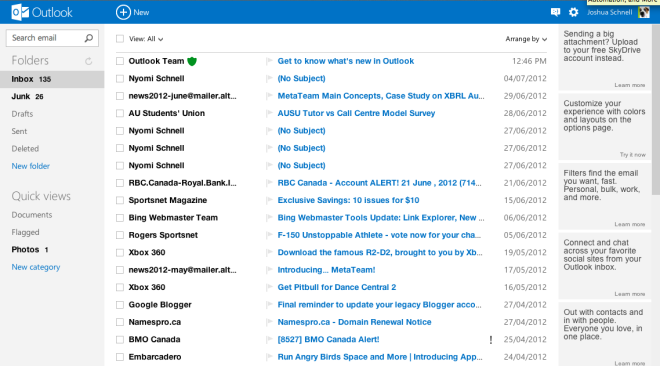 msn hotmail outlook