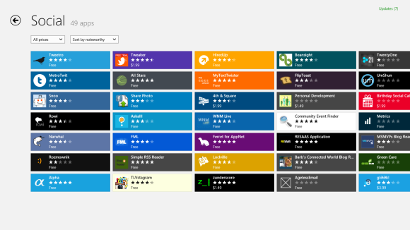 Windows 8 Store social