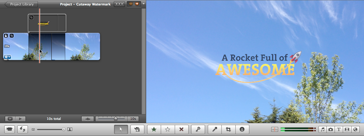 imovie add watermark