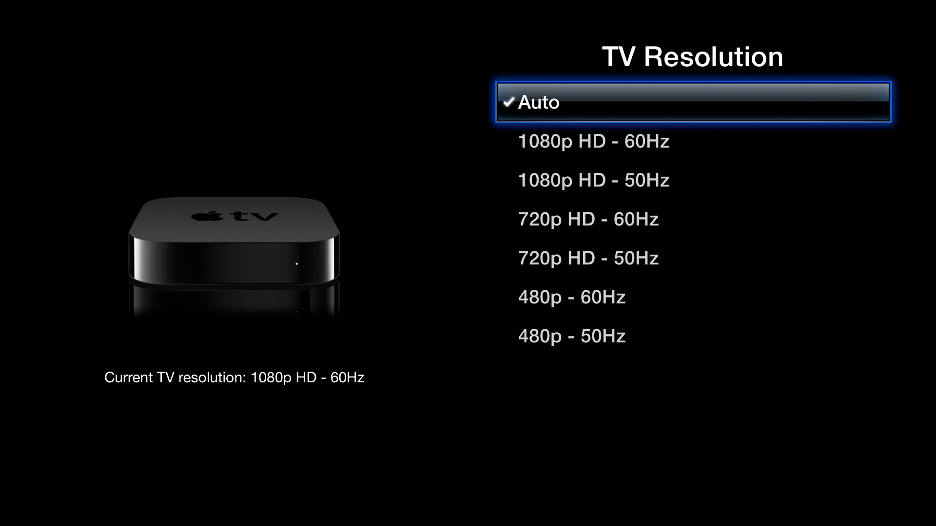 apple tv current version