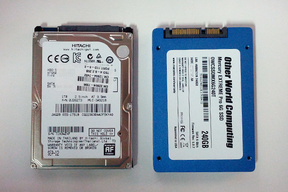 1TB Apple HDD and 250GB OWC Mercury Extreme SSD