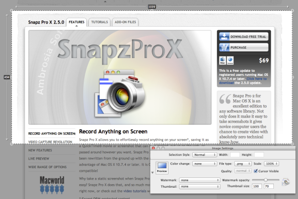 mac os sierra snapz pro x