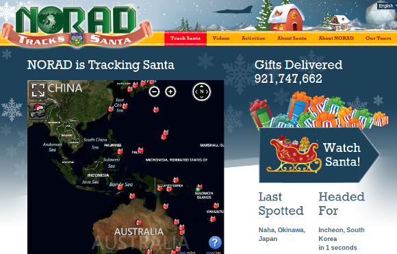 Norad santa deals tracker