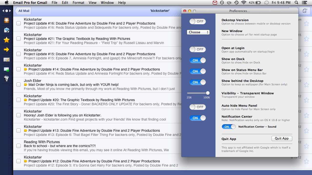Mac Gems: Email Pro for Gmail brings email seamlessly to your desktop