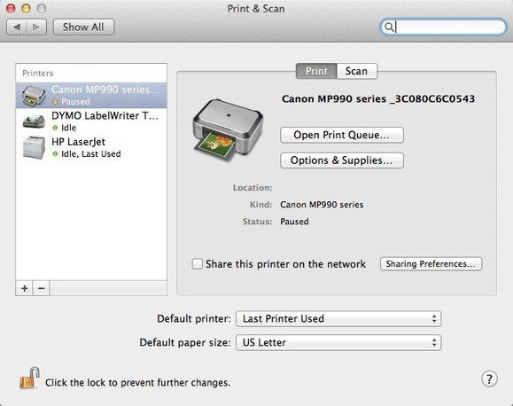 add a printer unable to search for driver mac