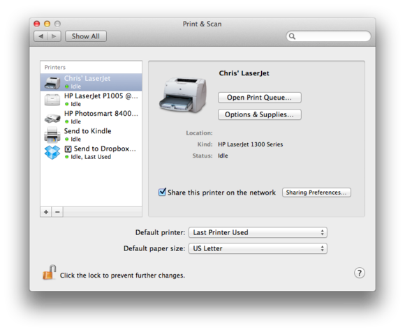 sharing a printer on windows 7 for mac