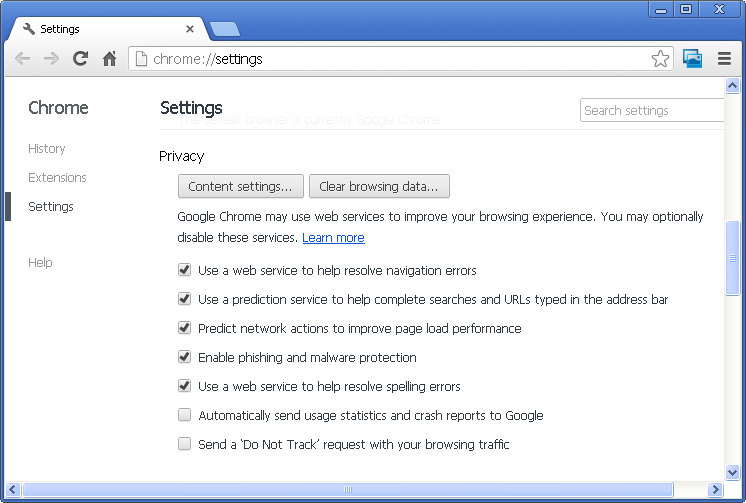 privacy protector chrome