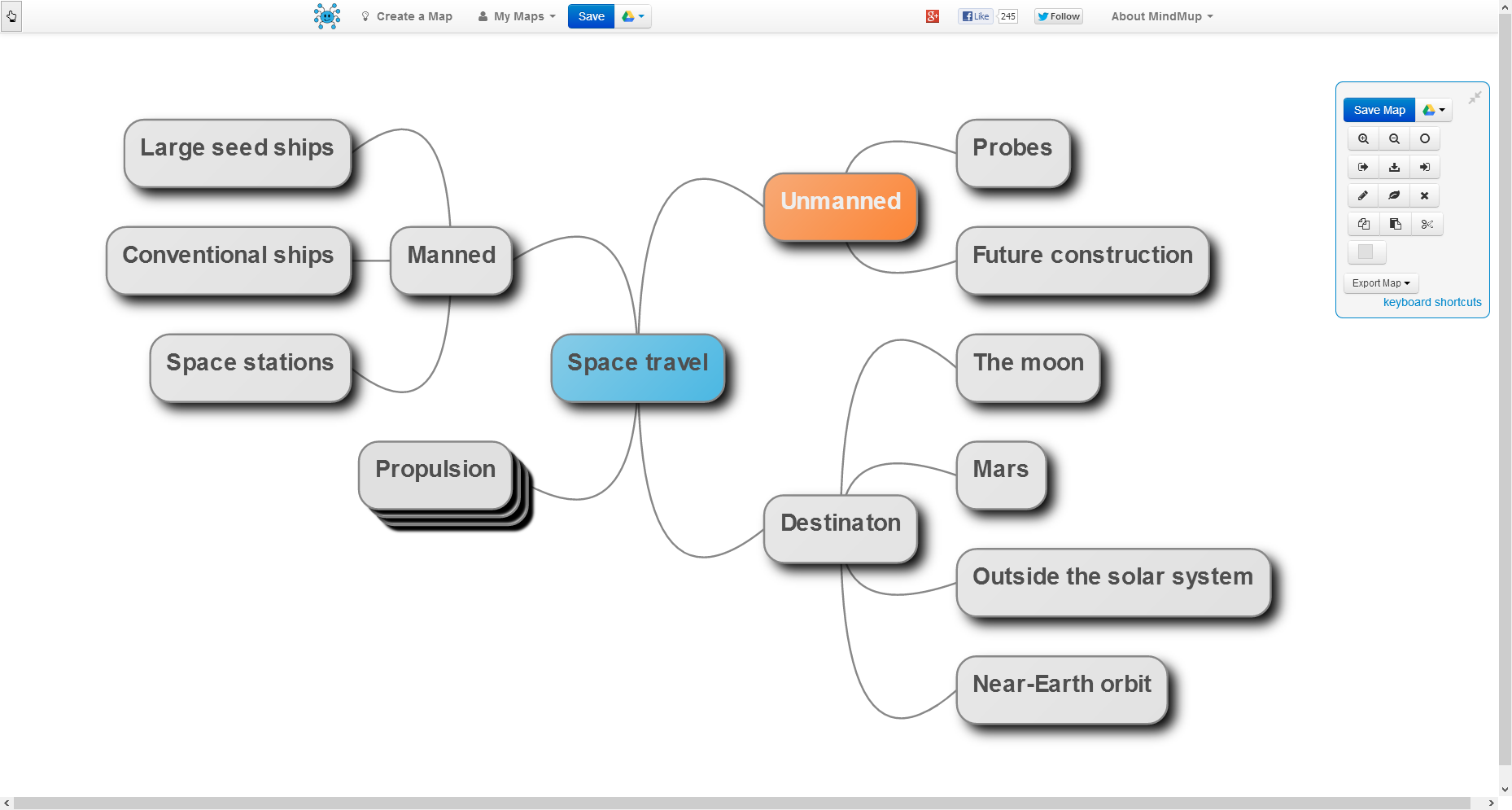effortless way to create mind maps