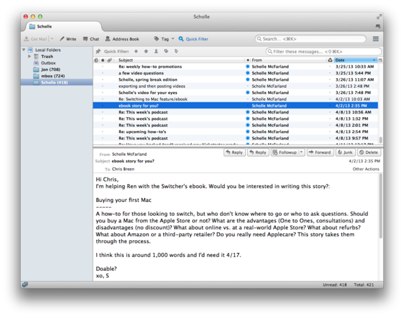 mailbird how to access archives