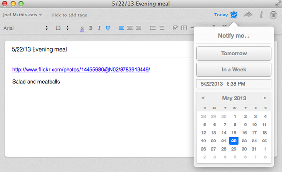 evernote desktop reminders