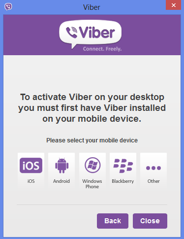 Viber activate secondary