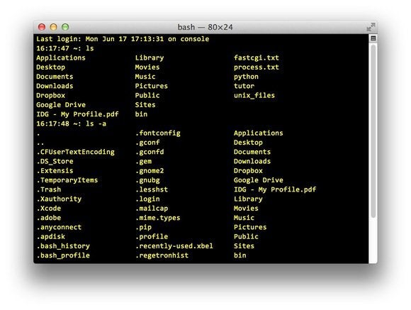 osx terminal commands