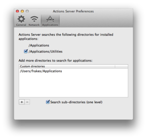 Actions for Mac prefs