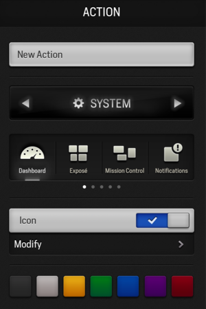 Actions new-action popover