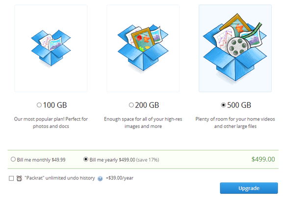 how much does dropbox business cost