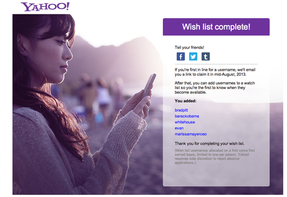Yahoo Wishlist