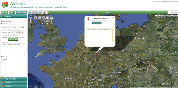 Animaps start route