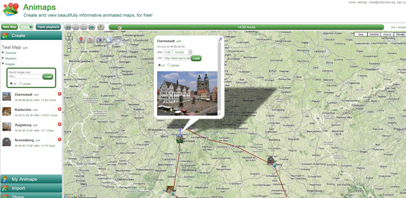 Animaps follow route