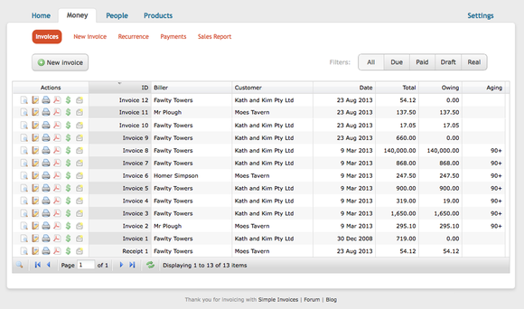 Simple Invoices