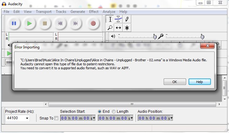 ffmpeg audacity binary