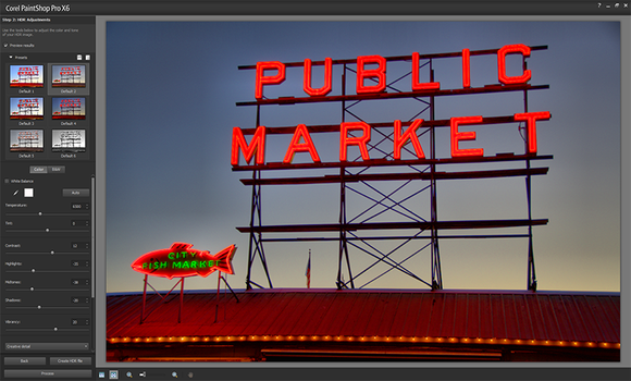 PaintShop Pro X6 HDR