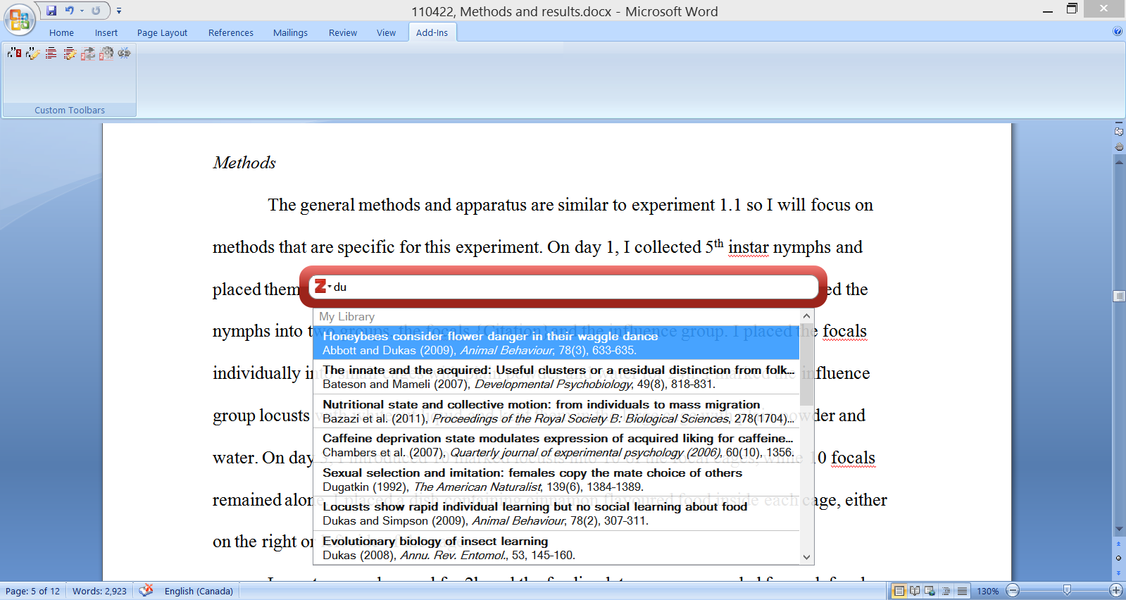 T L CHARGER PLUGIN WORD ZOTERO