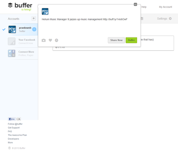 Buffer tweet