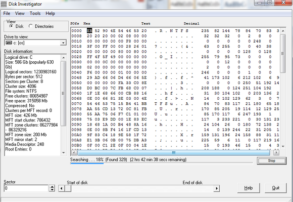Disk Investigator 1.31 screenshot