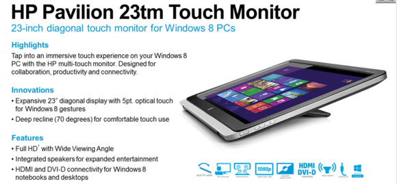 HP Pavilion 23-inch touch monitor