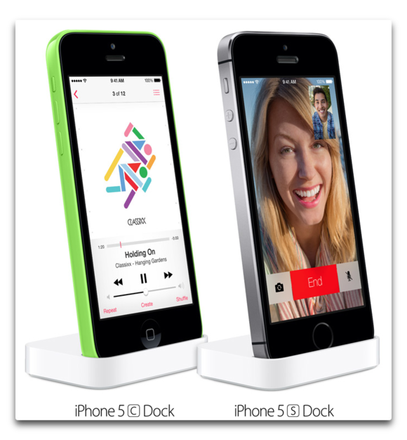 Support bureau stand dock argent pour apple iphone 5s 5c