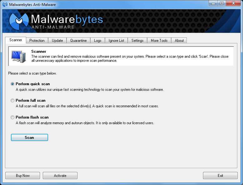 malwarebytes anti malware free scan