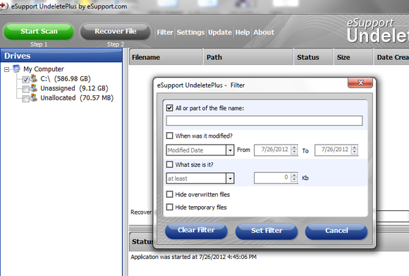 UndeletePlus screenshot