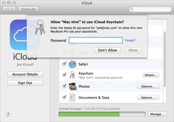 forgot keychain password mac